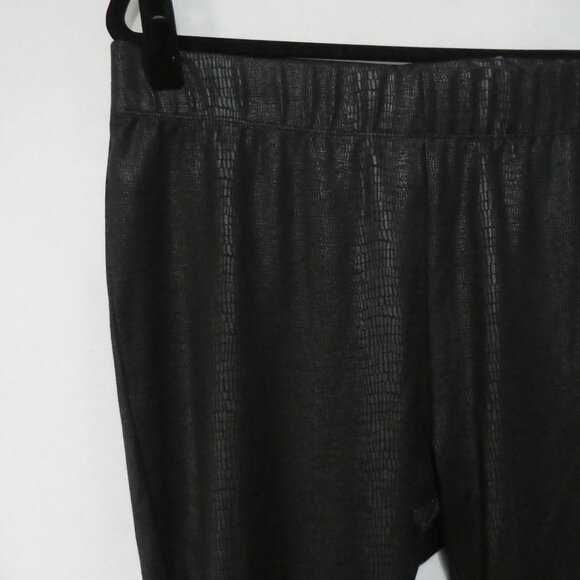 A - ADDITION ELLE | size 14-16 | Snakeskin Texture | Black High-Waist Leggings - Picture 3 of 16